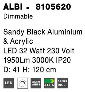LED lustr Albi 41 černé – Černá