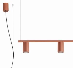 Sollux SL.2715 - Lustr na lanku KARBON 4xGU10/10W/230V oranžová