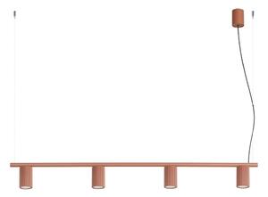 Sollux SL.2715 - Lustr na lanku KARBON 4xGU10/10W/230V oranžová