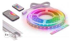 SADA 1x LED RGBW Pásek NEO LITE LED/24W/230V 5 m IP65 Wi-Fi + 5x profil 1 m + DO
