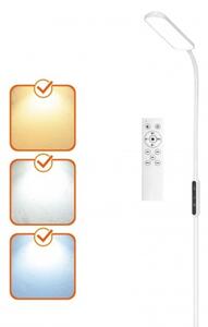 LED Stmívatelná stojací lampa TEILO LED/10W/230V 3000/4000/6500K bílá + DO
