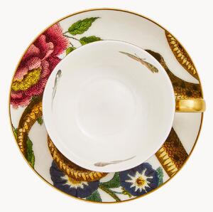 Šálek na čaj's podšálkem z jemného porcelánu Leopard Snake
