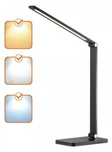 LED Stm. stolní lampa s bez. nab. NOBLITE Q LED/7W/230V 3000/4000/6500K černá