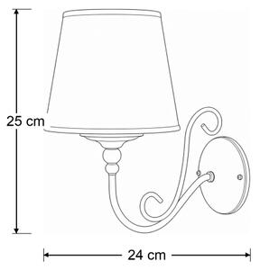 Brilagi - Nástěnná lampa SONIA 1xE27/15W/230V krémová/patina