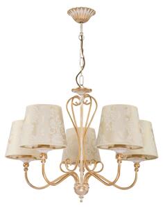 Brilagi - Lustr na řetězu SONIA 5xE27/15W/230V pr. 64 cm krémová/patina