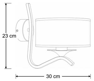 Brilagi - Nástěnná lampa SAPHIRE 1xE27/15W/230V krémová/zlatá/patina