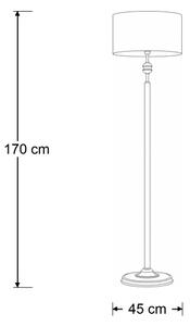 Brilagi - Stojací lampa SAPHIRE 1xE27/15W/230V krémová/zlatá/patina