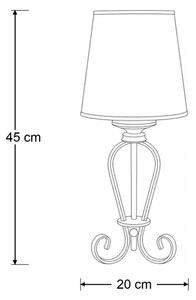 Brilagi - Stolní lampa SONIA 1xE27/15W/230V krémová/patina