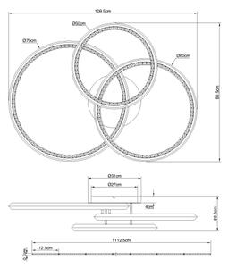 Globo 67329-72 - LED Stm stropní svítidlo ALAINA 72W/230V 2700-6000K 50x75 cm+DO
