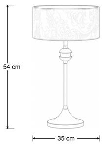 Brilagi - Stolní lampa SAPHIRE 1xE27/15W/230V krémová/zlatá/patina