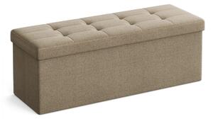 Taburet s úložným prostorem OTTOMAN 110x38 cm, světle hnědý