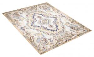 Makro Abra Kusový koberec pratelný VICTORIA 42420 Klasický pogumovaný krémový modrý Rozměr: 140x200 cm
