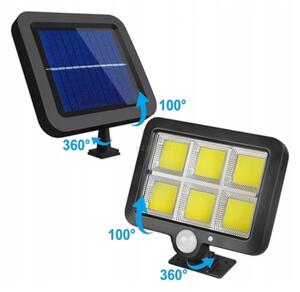 Izoxis 10719 Solární venkovní 120 LED osvětlení, pohybový senzor