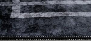 Makro Abra Kusový koberec pratelný VICTORIA 40070 Klasický moderní pogumovaný krémový černý Rozměr: 80x150 cm