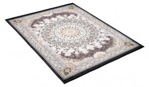 Makro Abra Kusový koberec pratelný VICTORIA 39962 Klasický pogumovaný krémový šedý Rozměr: 80x150 cm