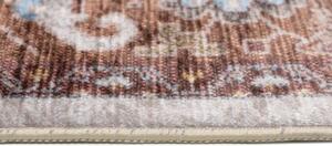 Makro Abra Kusový koberec pratelný VICTORIA 38951 Klasický pogumovaný krémový hnědý Rozměr: 120x170 cm