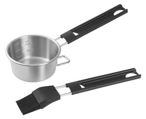 Grillmeister Grilovací stojan na kuře/žebírka / Forma na hamburgery / Sada na marinování / Poklop na hamburgery (sada na marinování) (100387001004)
