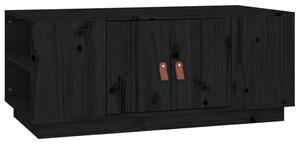 Konferenční stolek černý 100 x 50 x 41 cm masivní borové dřevo