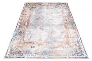 Makro Abra Kusový koberec pratelný VICTORIA 9737 Moderní klasický pogumovaný krémový šedý Rozměr: 120x170 cm