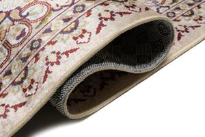 Makro Abra Kusový koberec pratelný VICTORIA 42410 Klasický pogumovaný krémový béžový Rozměr: 80x150 cm