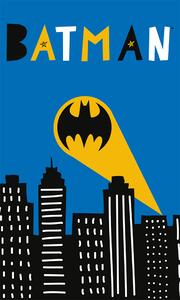 Carbotex Bavlněný froté ručníček 30x50 cm - Batman Gotham City