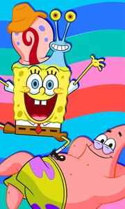 Carbotex Bavlněný froté ručníček 30x50 cm - Sponge Bob s Patrickem a Garym