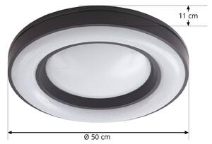 Lindby Aaesha LED stropní bílá/černá Ø50,5cm