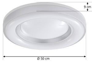 Lindby Aaesha LED stropní bílá/stříbrná Ø50,5cm