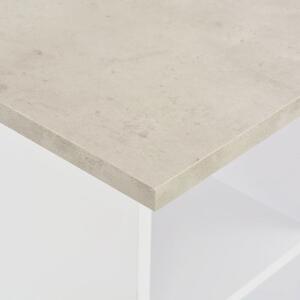 Barový stůl se 2 policemi Dekorhome Bílá / beton