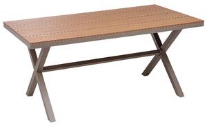 Zahradní jídelní stůl TIANO 160 cm 90 cm Kov Taupe