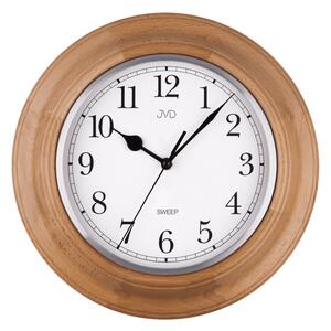 JVD Nástěnné netikající tiché dřevěné hodiny JVD quartz NS27043/68