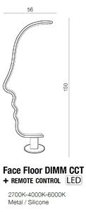 Designová stojací lampa Face – Moderný