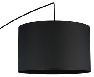 Stojací lampa Moby Black s textilním stínidlem
