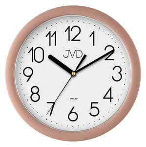 JVD Béžové plastové nástěnné netikající tiché hodiny JVD sweep HP612.24