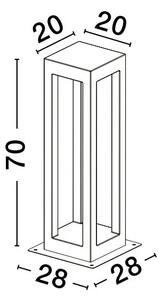Venkovní zahradní lampa Bev – Šedá