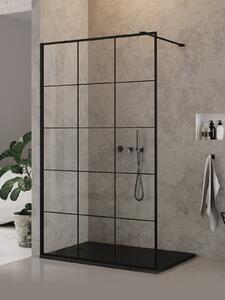 New Trendy New Modus Black sprchová zástěna walk-in 110 cm černá matný/vzorované sklo EXK-5549