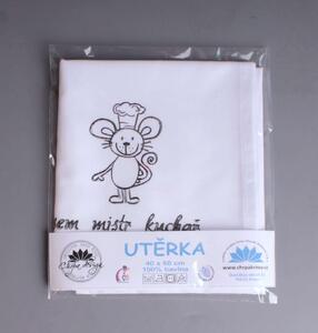 Utěrka - Jsem mistr kuchař, černý potisk