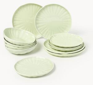 Sada porcelánového nádobí s reliéfem Sali, pro 4 osoby (12 dílů)