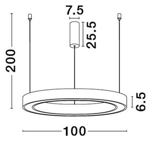 LED lustr Elowen 100 černé