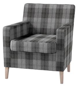 Potah na křeslo IKEA Karlstad barva šedá látka pletený vzor, vzorované