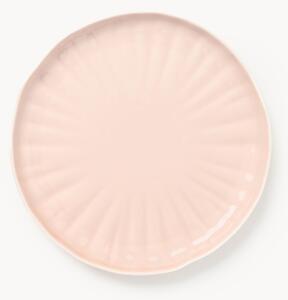 Porcelánové mělké talíře s reliéfem Sali, 4 ks