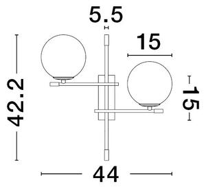Designové nástěnné svítidlo Git – G9