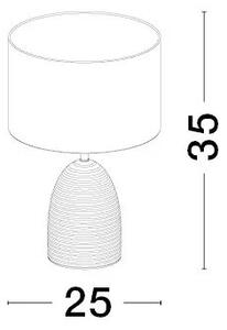 Rustikální stolní lampa Chempo – Šedá