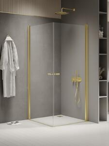 New Trendy New Soleo Light Gold sprchový kout 90x90 cm čtvercový zlatá lesk/průhledné sklo K-1882