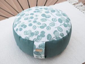 SOULADÍM meditační polštář rondo Natural 10 x Ø 30 cm přírodní šedobéžová