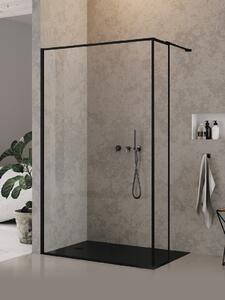 New Trendy New Modus Black sprchová zástěna walk-in 30 cm černá matný/průhledné sklo EXK-5588