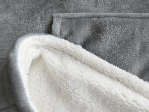 XPOSE® Dětská Mikinová deka s beránkem (malá) - světle šedá