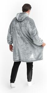 XPOSE® Mikinová deka s beránkem - světle šedá