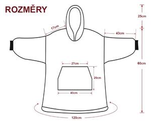XPOSE® Dětská Mikinová deka s beránkem (malá) - starorůžová