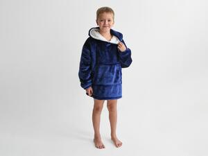 XPOSE® Dětská Mikinová deka s beránkem (malá) - tmavě modrá